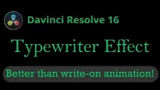 Davinci Resolve 16 Typewriter Effect