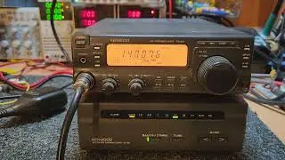 One BEAUTIFUL Kenwood TS50HF Transceiver with matching Kenwood AT50 Auto tuner up for immediate sale