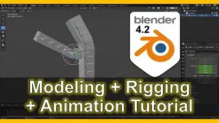 Modeling + Rigging + Animation - Blender 4.2 Tutorial #Blender #rigging #modeling #modeling