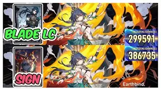 Yunli Blade LC Unreachable Side vs Dance at Sunset Lightcone Damage Comparison - Honkai Star Rail