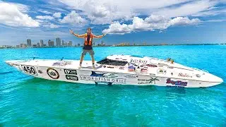 RACE Training in Championship OFFSHORE RACE Boat FIRST TIME!! (136+ MPH Two Seater)