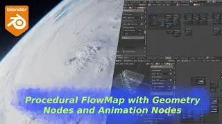 Procedural Flowmap with Geometry Nodes and Animation Nodes in Blender - Tutorial