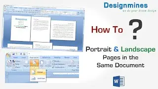 Portrait and Landscape Pages in Word Document