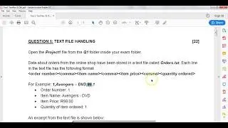 Text File and String Handling example Part 1