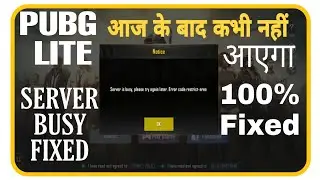 PUBG Mobile Lite 100% Fix Server error or Server Busy Not Respond Error in Hindi |TipsTechy #16