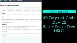 Binary Search Trees || HackerRank || Day 22 || Height of Binary Search Tree || BST || Python