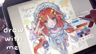 ✿˖° draw with me!🌷nilou ✦ genshin & hsr keychains ft. vograce