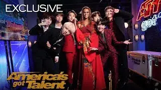 BTS and Tyra Banks Show Off Their Idol Dance Moves - Americas Got Talent 2018