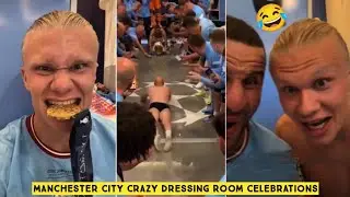 😂 Manchester City Crazy Dressing Room Celebrations After Winning First Champions League Trophy 2023