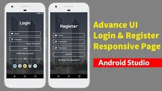 Advance Responsive Design  Login & Register Activity using constraint Layout in Android Studio