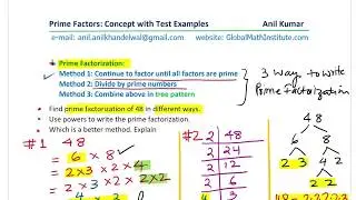 Prime Factorization LCM and GCF Examples