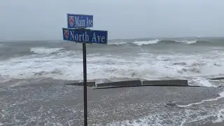 Storm causes flooding at Camp Ellis | Saco, Maine