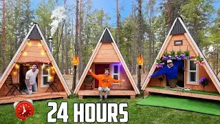 Overnight in Micro A-Frame Cabins!