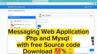 Messaging Web Application in PHP and Mysql with free Source code 💯 Download 🔥💯