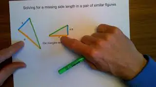 Solving for a Missing Side Length in a Pair of Similar Figures