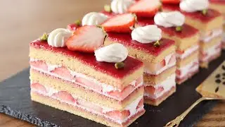 Strawberry Opera Cake｜HidaMari Cooking