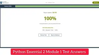Cisco Python Essential 2 Module 1 Test Answers PE2- Module 1 Test Answers #cisco #python