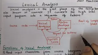 Lexical Analysis in Compiler Design | In Hindi | Easy Explanation