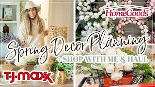 SPRING DECOR HAUL 2021 | SHOP WITH ME AT HOMEGOODS TJ MAXX & TARGET FOR SPRING FARMHOUSE HOME DECOR!