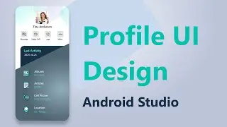 XD Android studio profile page || profile UI app || Profile Android studio no111