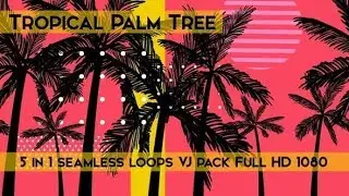 Tropical Palm Tree VJ Loops (Motion Graphics)