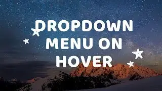 Dropdown menu on hover animation | Hover Dropdown Menu CSS