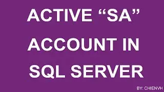 Active sa account in SQL