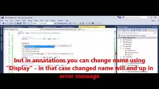 MVC  - How to display Proper name in error message