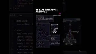 3D card interactions animation #css #coding #python #csslayout #html #htmlcss #webdesign #viral