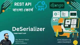 Python RestAPI Bangla Tutorial | How DeSerializer Works in Django Rest API (Coding Part 2)