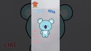 How to draw BT21 KOYA / Easy step by step tutorial / BTS / RM 