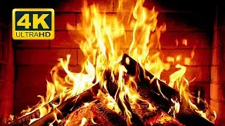 🔥 Cozy Fireplace 4K (12 HOURS). Fireplace with Crackling Fire Sounds. Fireplace Burning 4K