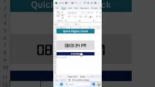 Quick Excel Tutorial: Digital Clock Magic! #exceltips #excelformula #shorts