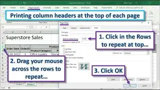 Excel Training Tip: Printing - repeating column headers