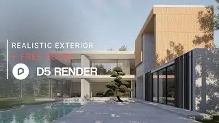 Realistic Exterior Render with D5 Render | Private House 324 | Downloadable Project File Included