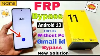 realme 11 5g frp bypass android 13 | new trick | realme rmx3780 google account bypass without pc |