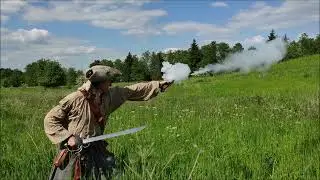 Pirate flintlock pistol shooting