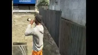 GTA 5 Doing what tramps and hobo's do best getting drunk :p