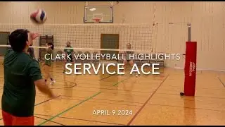 Clark Volleyball Highlights Service Ace April 9 2024