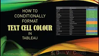 How to Conditionally Format Text Cell Colour in Tableau | Highlight Cell in Tableau