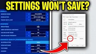 How To Fix Fortnite Game Settings Not Saving - Easy Tutorial