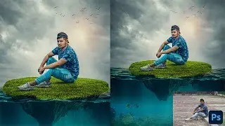 Tutorial Photoshop Underwater sitting on Island