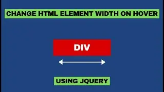 Change HTML Element Width On Hover Using JQuery [ .animate method() ]