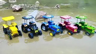 HMT Mahindra Eicher Ford Swaraj Tractor Accident Highway River Pulling Out Sonalika Tractor | CS Toy