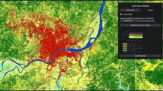 Land Cover Change Analysis Application using Maplibre, Next and Earth Engine