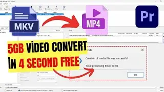 Convert MKV to MP4 in 4 Seconds for Premiere Pro 100% Working 2025 #premirepro #errorfix #2025