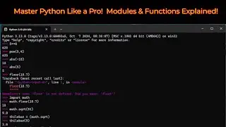 Python Programming Tutorial #4: Mastering Modules and Functions