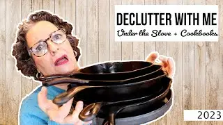 Declutter With Me || 2023 Edition || The Horror under The Stove + Cookbooks and Cutlery ||