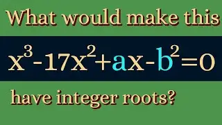 there is always a trick with cubic polynomials...