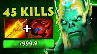 RaidBoss Midlane Necrophos 45Kills Heart + Radiance Insane DPS Damage Dota 2